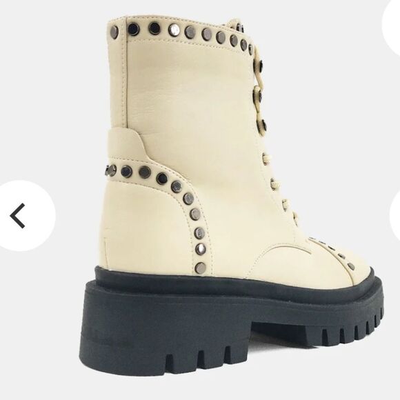 BRAND NEW SHU SHOP STUDDED LACE UP COMBAT BOOT - Picture 11 of 16